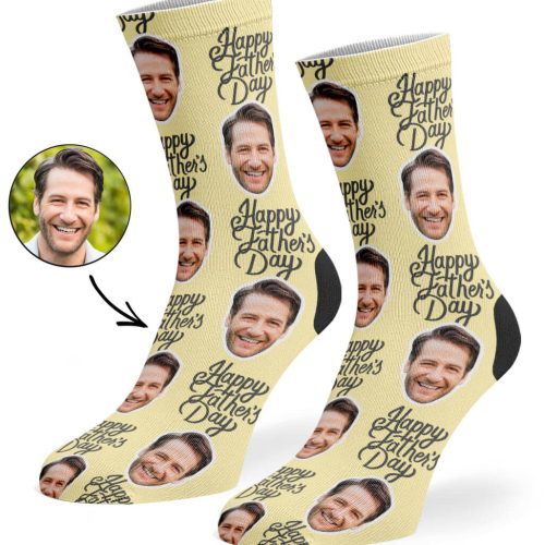 Cream Happy Fathers Day Socks