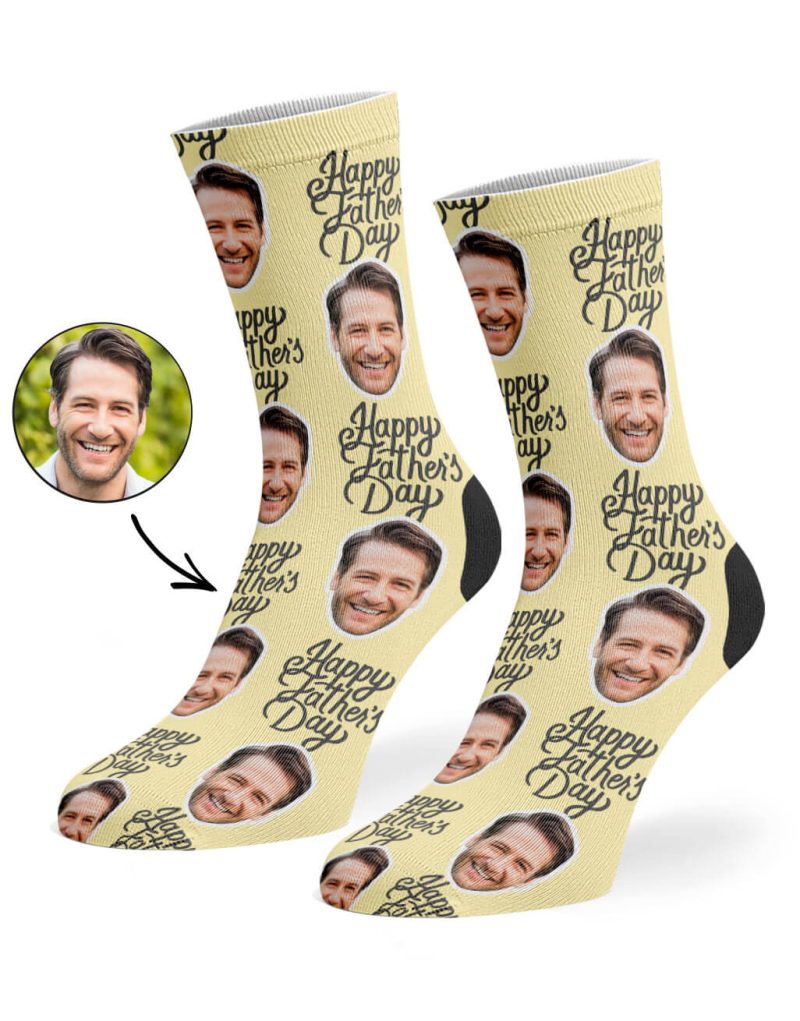 Cream Happy Fathers Day Socks