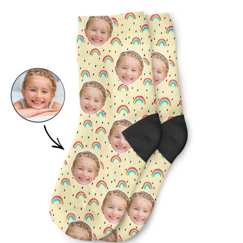 Rainbow Face Kids Socks