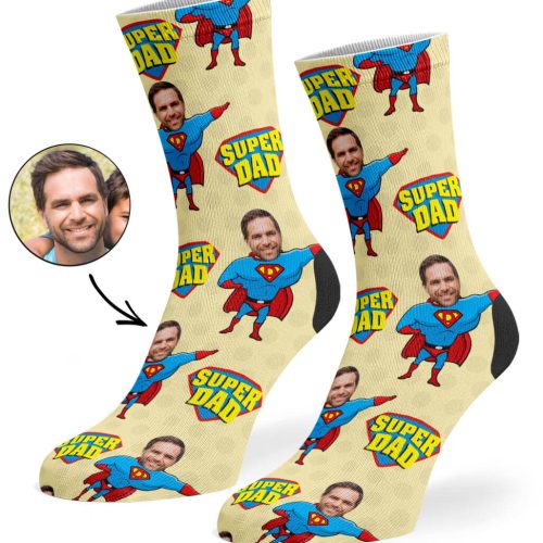 Cream Super Hero Dad Socks