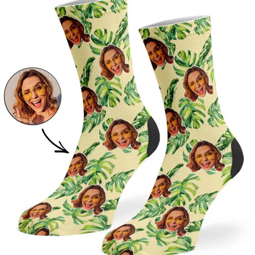 Cream Tropical Socks