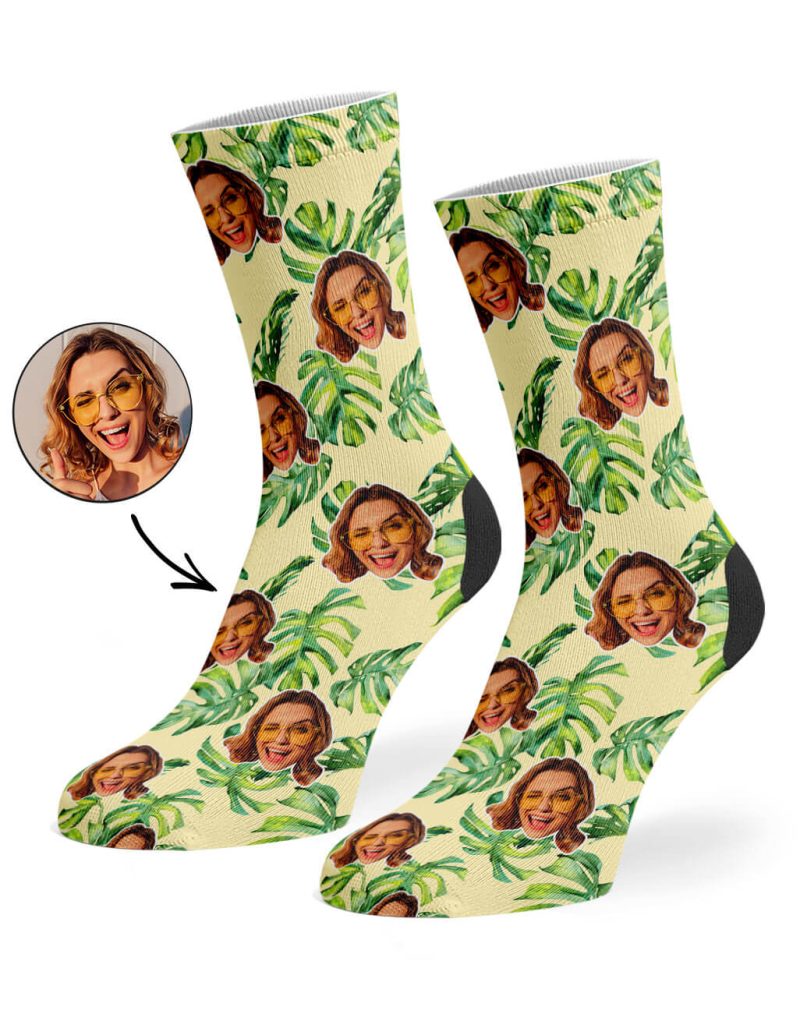 Cream Tropical Socks