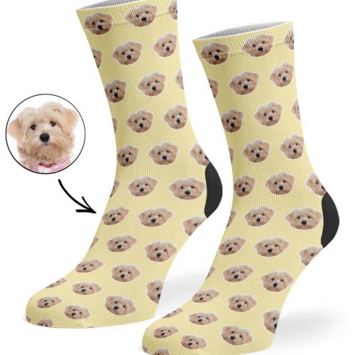 Cream Your Dog Pattern Socks