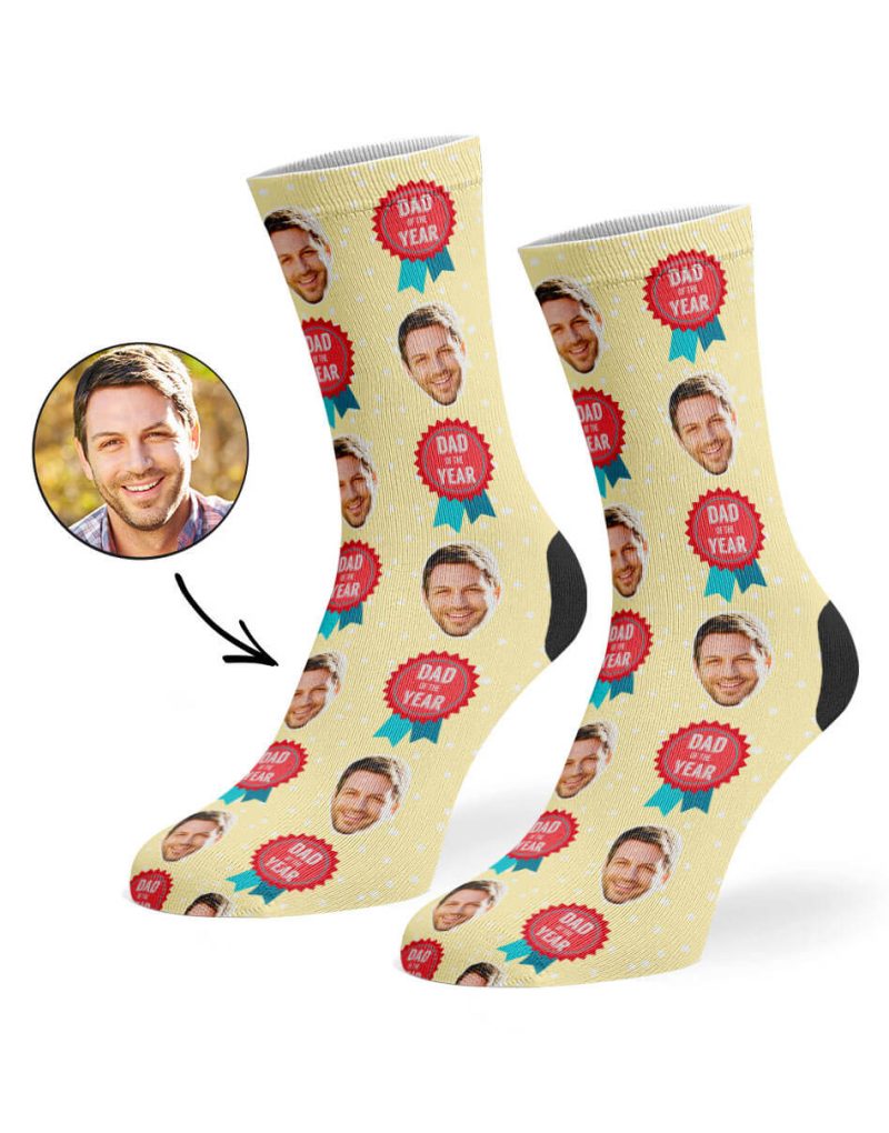 Cream Dad Of The Year Socks