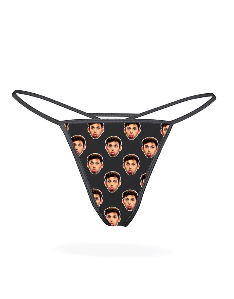 Face black thongs