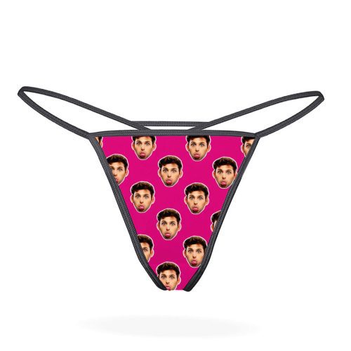 Face hotpink thongs