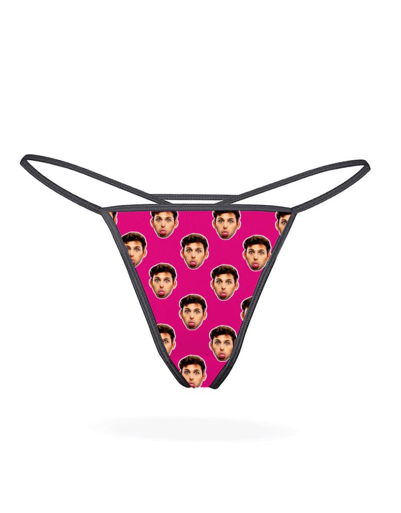 Face hotpink thongs