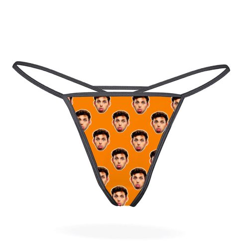 Face orange thongs