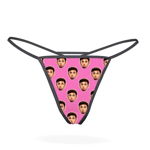 Face pink thongs