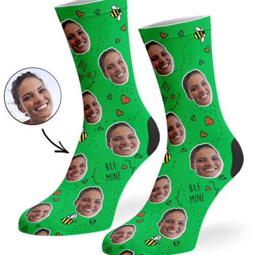 Green Bee Mine Socks