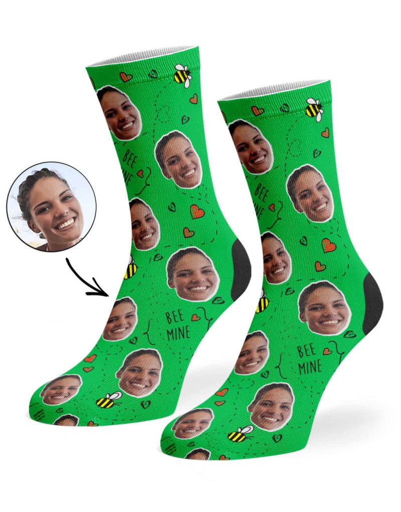 Green Bee Mine Socks