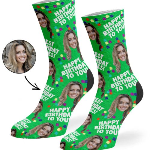 Green Birthday Party Socks