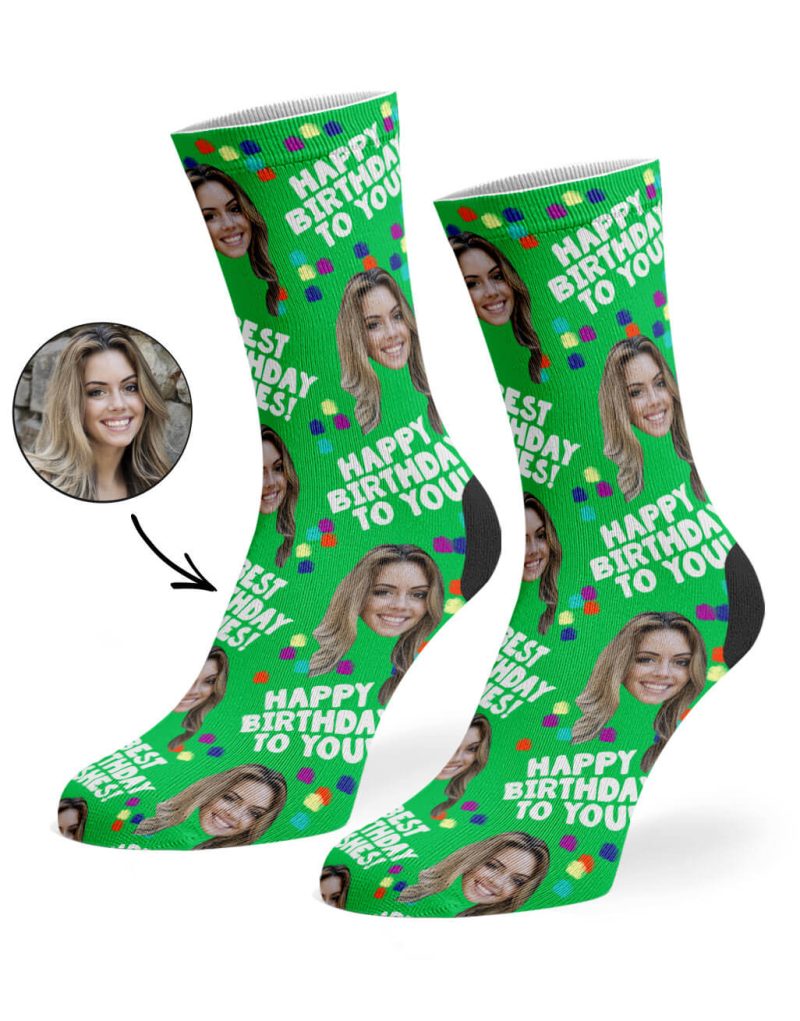 Green Birthday Party Socks