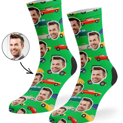 Green CAR FACE SOCKS 786e28e8 221a 4c5f 9e55 483d7ab0d5da