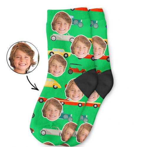 Green Car Face Socks