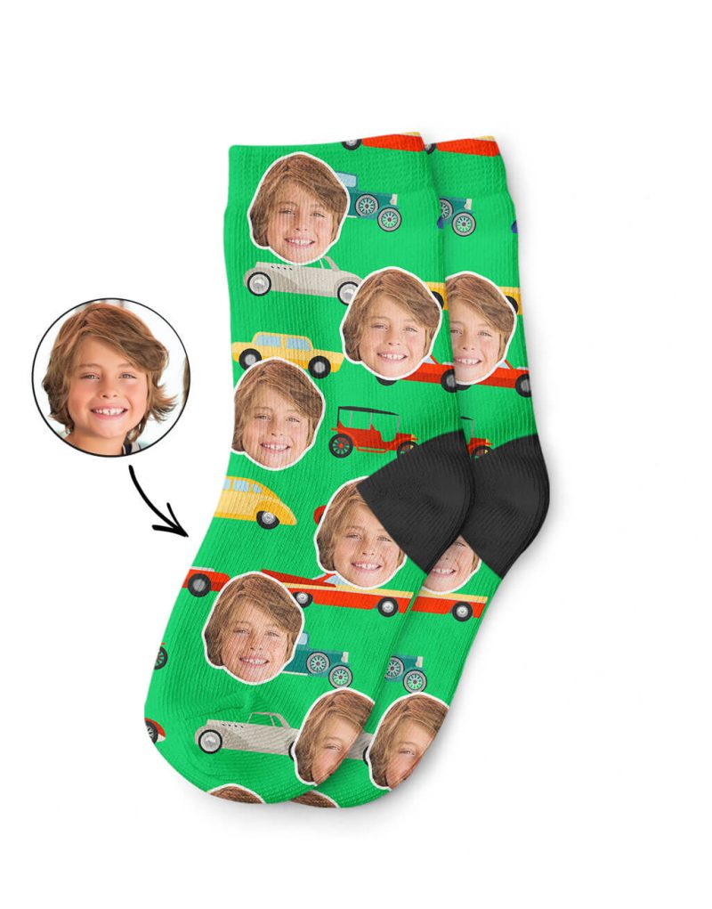 Green Car Face Socks