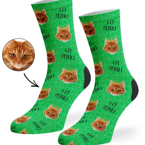 Green Cat Prince Socks