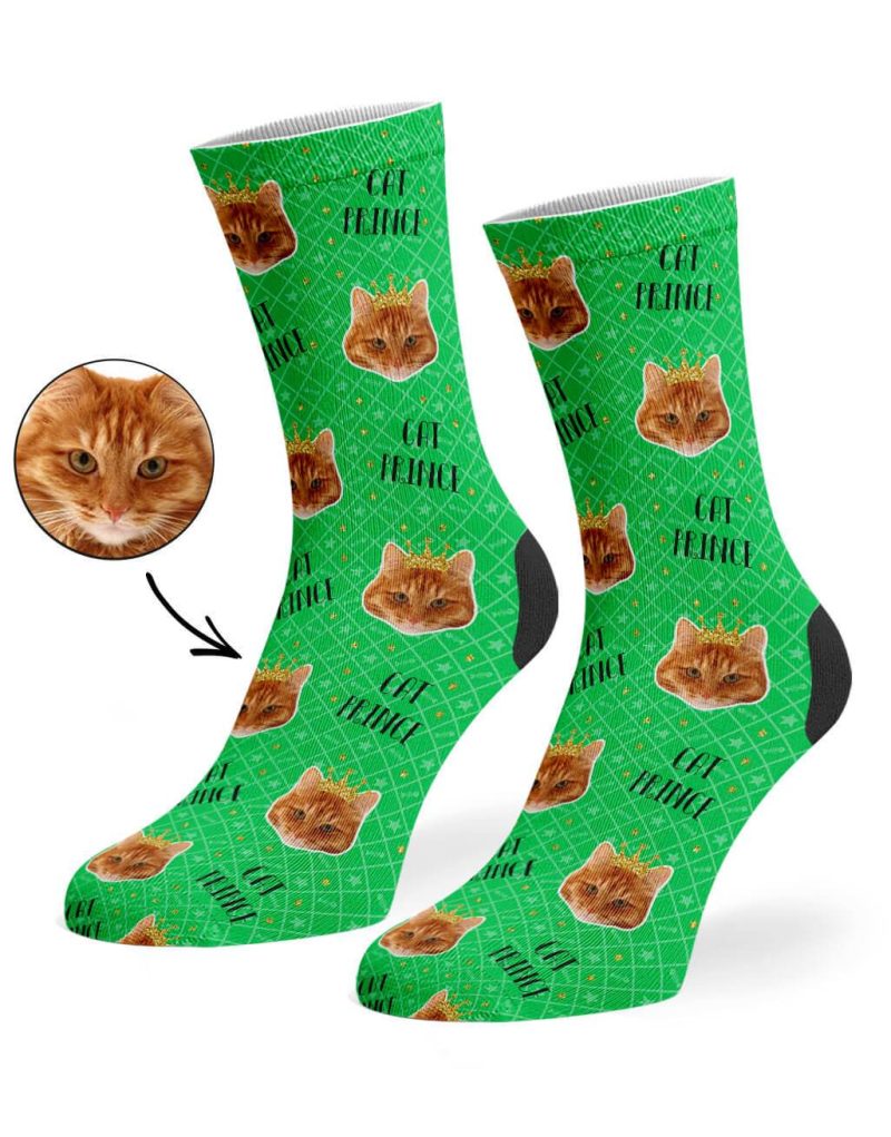 Green Cat Prince Socks