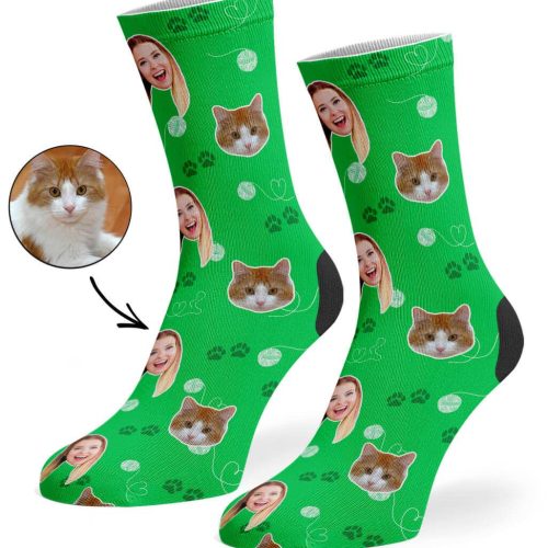 Green Cat Owner Socks