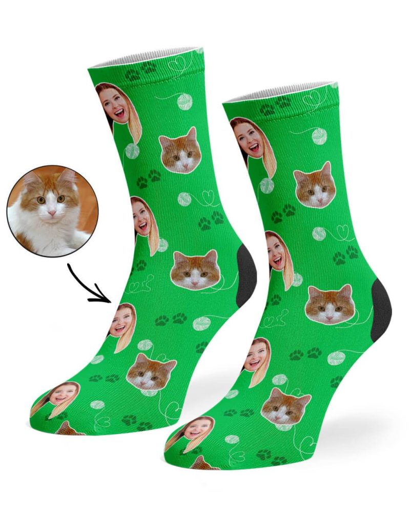 Green Cat Owner Socks