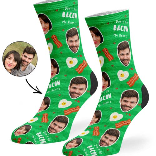 Green Don t Go Bacon My Heart Socks