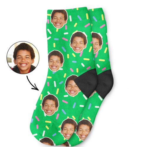 Donut Sprinkles Kids Photo Socks