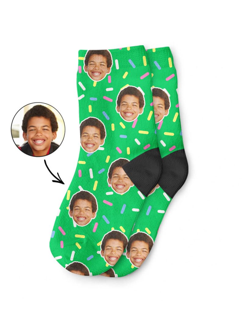 Donut Sprinkles Kids Photo Socks