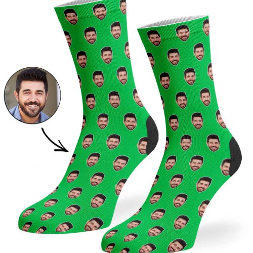 Green Face Pattern Socks