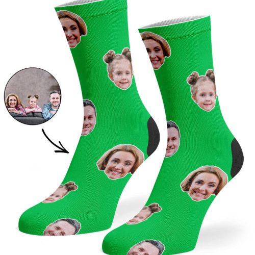 Green Family Face Socks