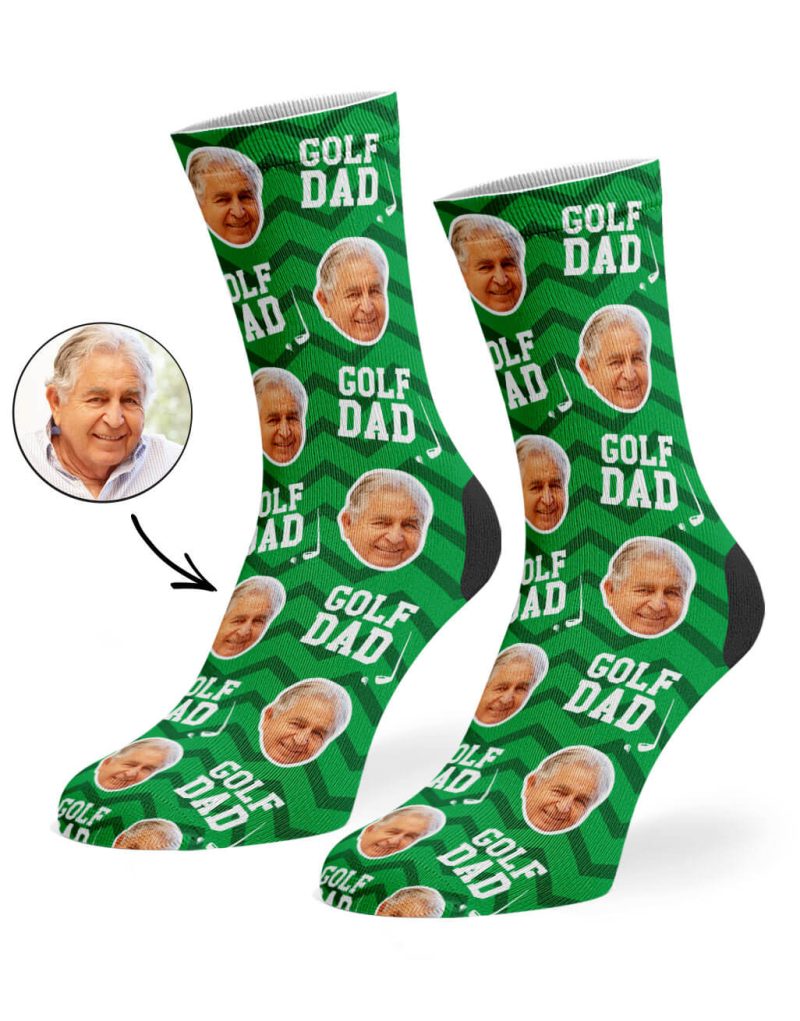 Green Golf Dad Socks