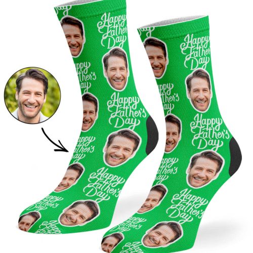 Green Happy Fathers Day Socks