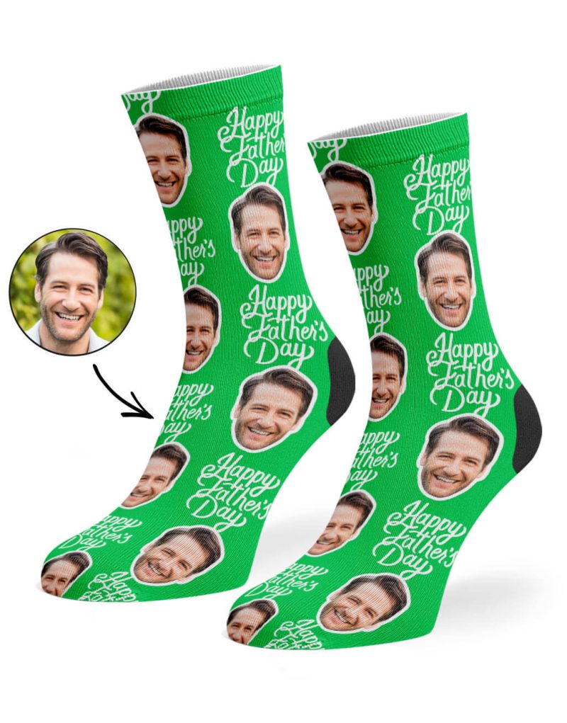 Green Happy Fathers Day Socks