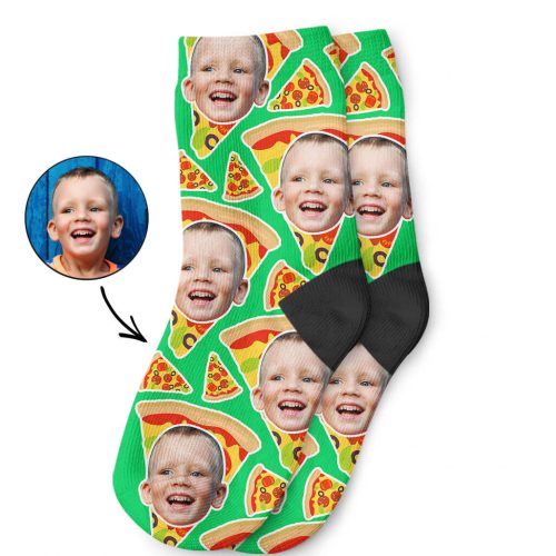 Pizza My Face Kids Novelty Socks