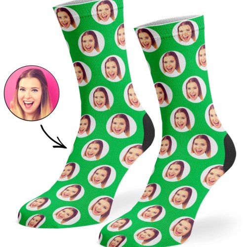 Green Polka Circle Socks