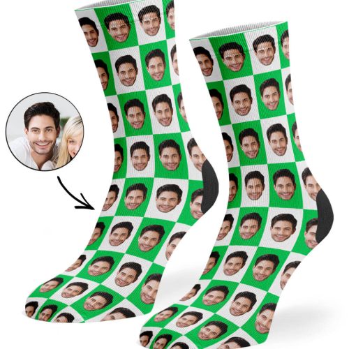 Green Poser Face Socks