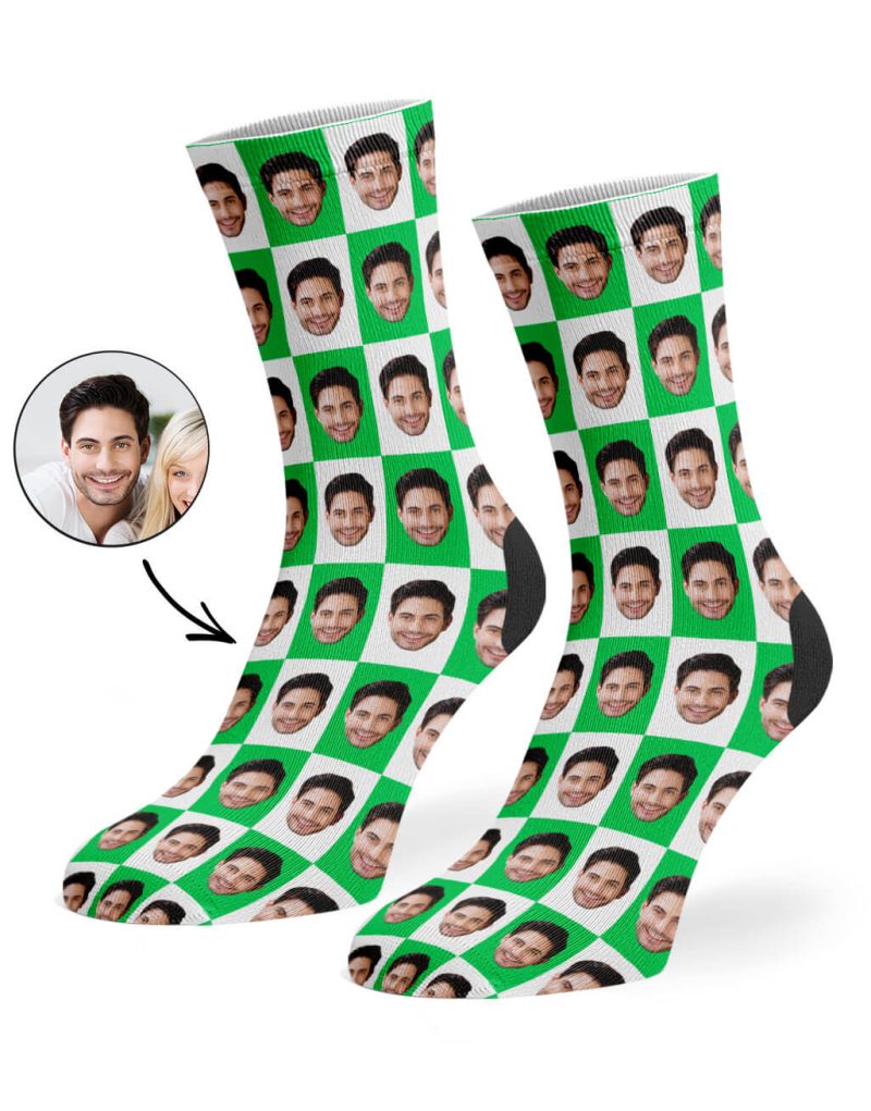 Green Poser Face Socks