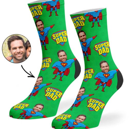 Green Super Hero Dad Socks