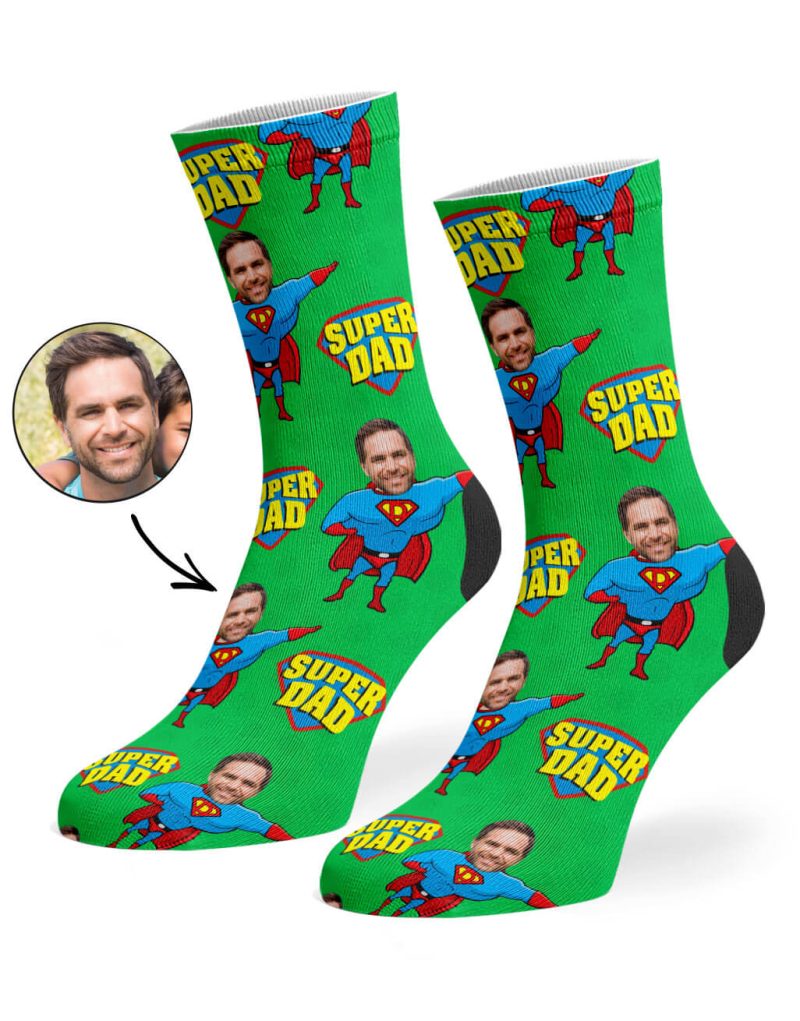 Green Super Hero Dad Socks