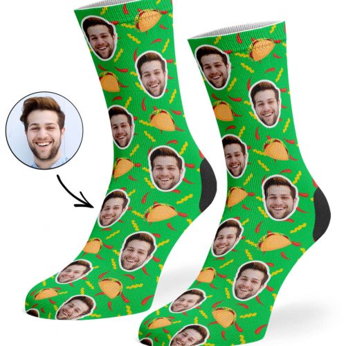 Green Taco Face Socks