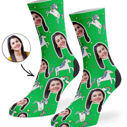 Green Unicorn Socks