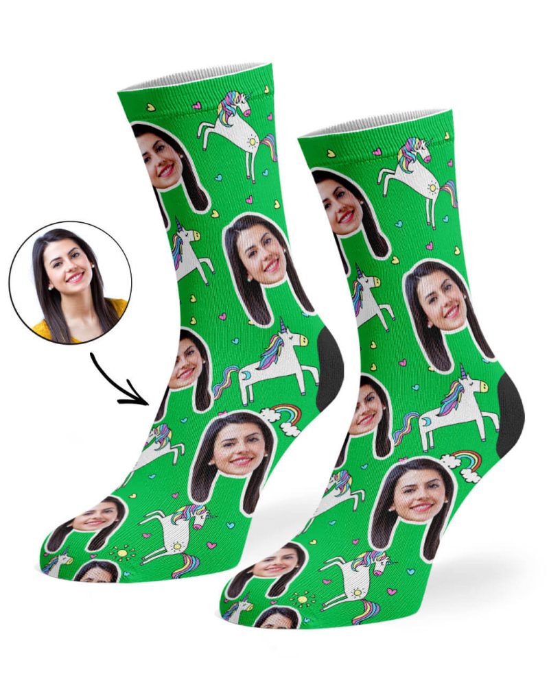 Green Unicorn Socks