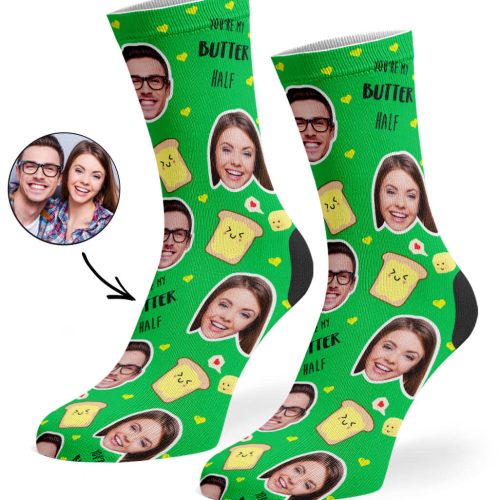 Green You re My Butter Half Socks