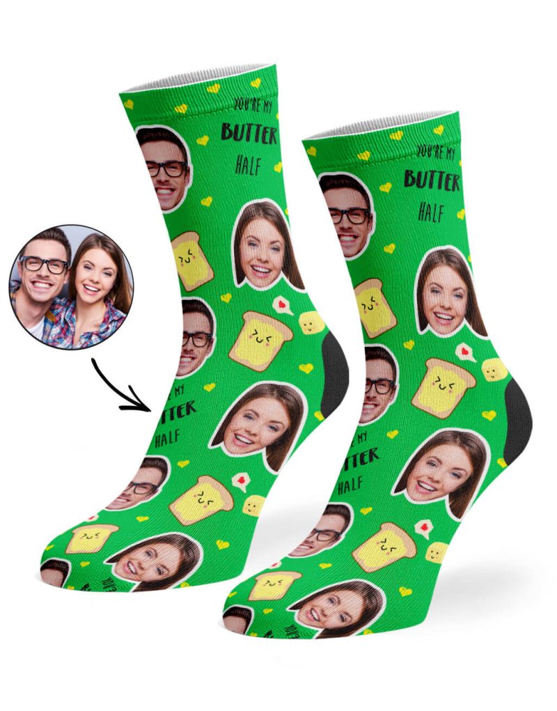 Green You re My Butter Half Socks