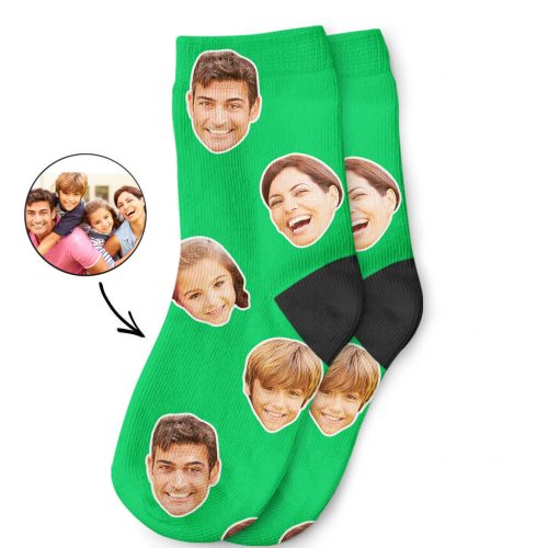 Your Family Face Photos On Kids Socks