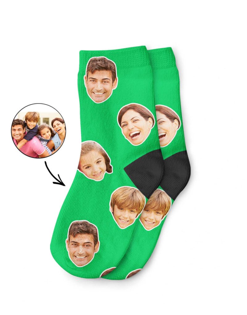 Your Family Face Photos On Kids Socks