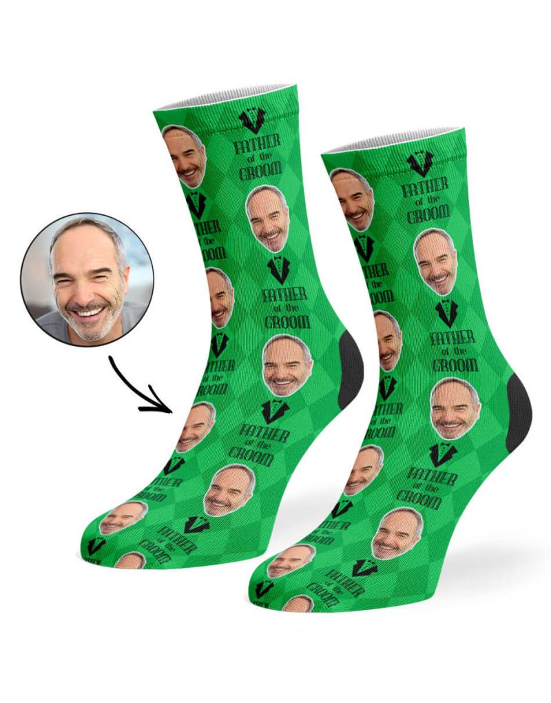 Green Father Of The Groom Socks