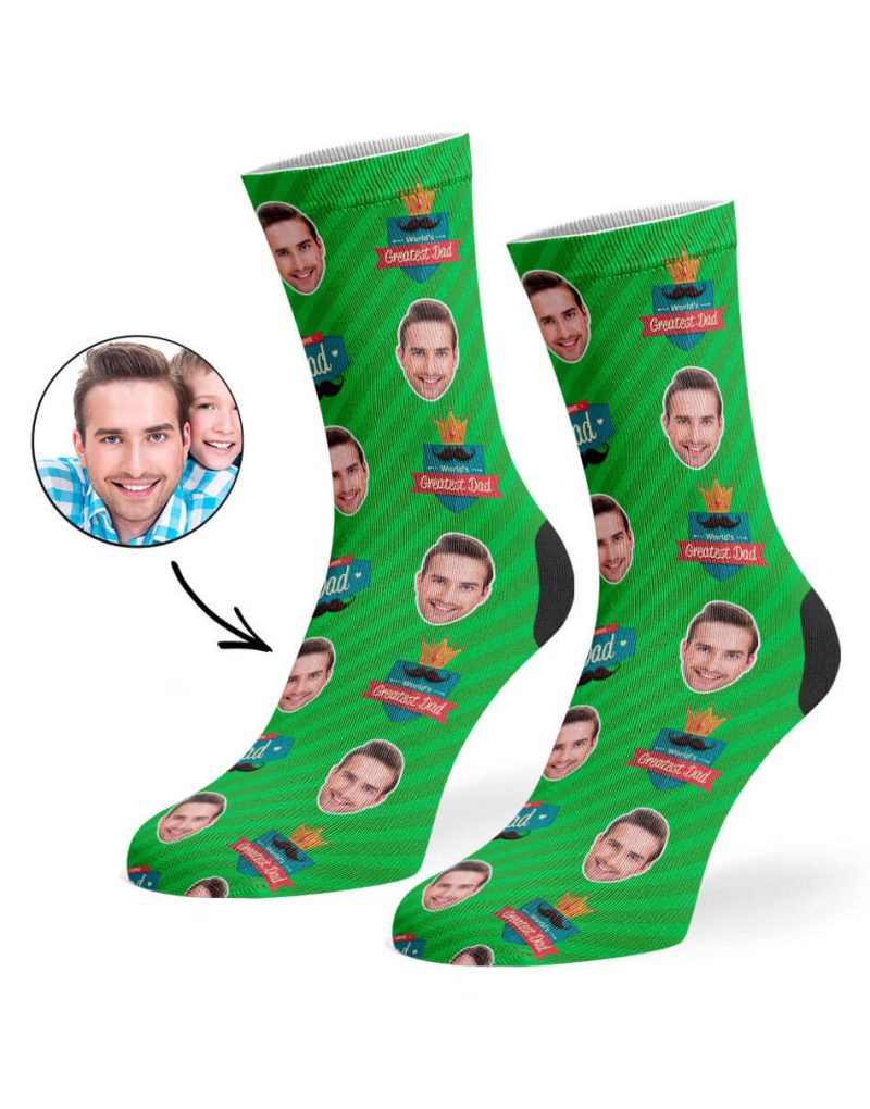 Green Greatest Dad Socks