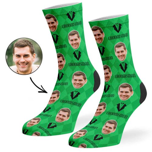 Green Groomsman Socks