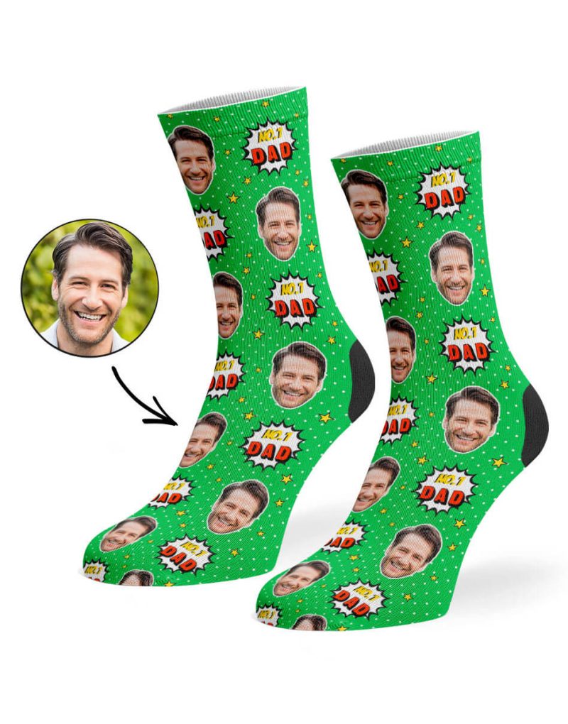 Green No.1 Dad Socks