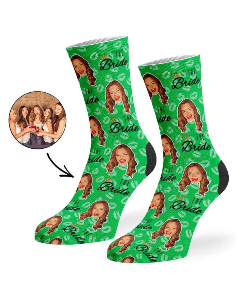 Green Team Bride Socks